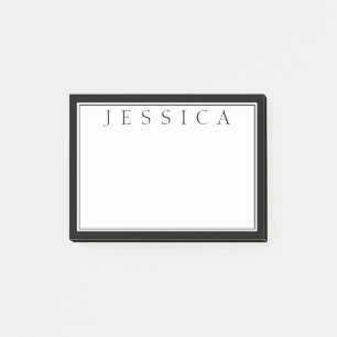 Zwart & Wit   JOUW NAAM Post-it® Notes