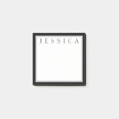Zwart & Wit | JOUW NAAM Post-it® Notes (Voorkant)