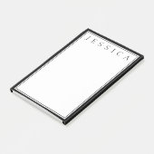 Zwart & Wit | JOUW NAAM Post-it® Notes (Schuin)