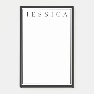 Zwart & Wit   JOUW NAAM Post-it® Notes