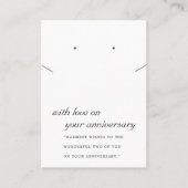 ZWART-WIT JUBILEUM KETTING OORBEL KAART PLAATSKAARTJE (Voorkant)