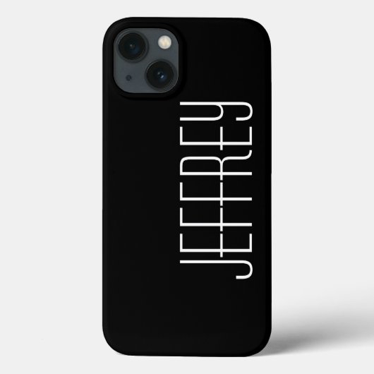 Zwart-wit, Jumbo Name, Minimalist Case-Mate iPhone Case (Achterkant)
