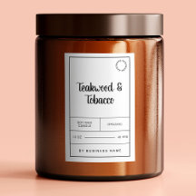 Zwart-wit kaarsproductlabelstickers