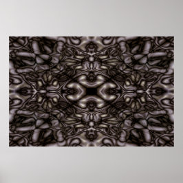 Zwart-wit kaleidoscoop poster