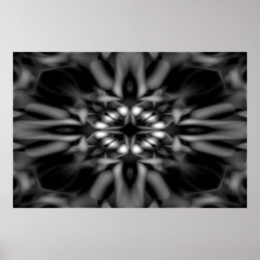 Zwart-wit kaleidoscoop poster (Voorkant)