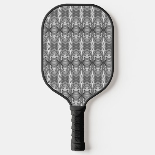 Zwart-wit Kaleidoscoop / Stropdas-kleurstofpatroon Pickleball Paddle (Voorkant)