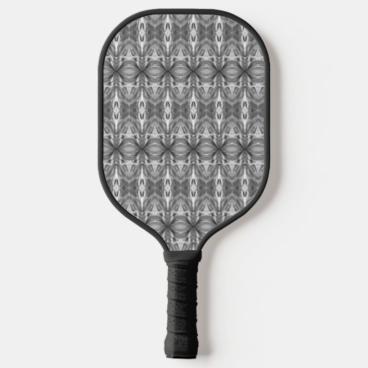 Zwart-wit Kaleidoscoop / Stropdas-kleurstofpatroon Pickleball Paddle (Achterkant)