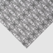 Zwart-wit Kaleidoscoop / Stropdas-kleurstofpatroon Tissuepapier (Detail)