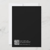 Zwart-wit kalligrafie bruiloft uitnodiging (Achterkant)