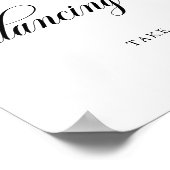 Zwart-wit kalligrafie dansschoenen teken poster (Hoek)