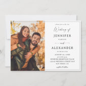 Zwart-wit kalligrafie Foto Eenvoudig V2 Kaart (Voorkant)