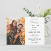 Zwart-wit kalligrafie Foto Eenvoudig V2 Kaart (Staand voorkant)