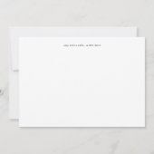 Zwart-wit kalligrafie Foto Eenvoudig V2 Kaart (Achterkant)