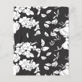 Zwart-wit kalligrafie foto Save the Date (Achterkant)