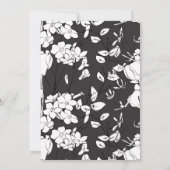 Zwart-wit kalligrafie foto Save the Date Kaart (Achterkant)