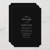 Zwart & Wit Kalligrafie Handtekening Script Bruilo Kaart (Voorkant / Achterkant)