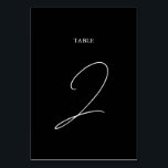 Zwart & Wit Kalligrafie Handtekening Script Bruilo Kaart<br><div class="desc">Een elegant zwart-wit kalligrafie handtekening script bruiloft ontwerp. Een minimalistisch ontwerp dat gebruik maakt van scriptkalligrafie typografie als het centrum van aantrekkingskracht. Een stijlvol zwart-wit kalligrafie handtekening ontwerp ideaal voor alle soorten bruiloften. Een klassiek zwart-wit bruiloft tafelnummer ontwerp met simplistische elementen. Overeenkomende bruiloft uitnodigingen en andere briefpapier items zijn ook...</div>