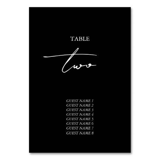 Zwart & Wit Kalligrafie Handtekening Script Bruilo Kaart (Voorkant)