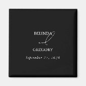 Zwart & Wit Kalligrafie Handtekening Script Bruilo Magneet (Voorkant)