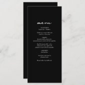 Zwart & Wit Kalligrafie Handtekening Script Bruilo Menu (Voorkant / Achterkant)