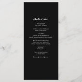 Zwart & Wit Kalligrafie Handtekening Script Bruilo Menu (Voorkant)