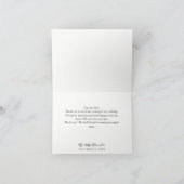 Zwart-wit kalligrafie minimalistisch bedankkaart (Binnen)