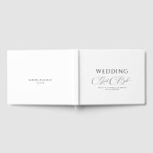 Zwart-wit kalligrafie minimalistische chique bruil gastenboek (Volledig)