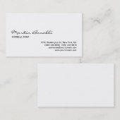 Zwart wit kalligrafie Standaard Visitekaartje (Voorkant / Achterkant)