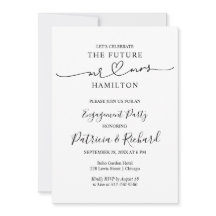 Zwart-Wit kalligrafie verlovingsfeestje 