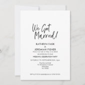 Zwart-wit kalligrafie We zijn getrouwd Kaart (Voorkant)