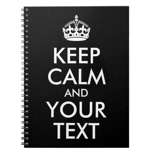 Zwart-wit, kalm en Jouw tekst houden Notitieboek (Voorkant)