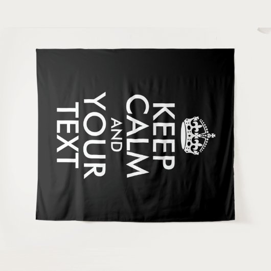 Zwart-wit, kalm en Jouw tekst houden Wandkleed (Voorkant (horizontaal))