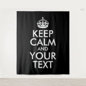 Zwart-wit, kalm en Jouw tekst houden Wandkleed (Voorkant)