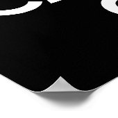 Zwart-wit kalm houden en doorgaan poster (Hoek)