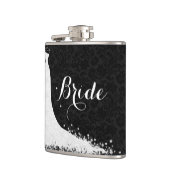 Zwart Wit Kant Bruiloft Jurk Bruid Heupfles (Links)