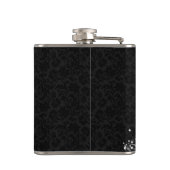 Zwart Wit Kant Bruiloft Jurk Bruid Heupfles (Achterkant)