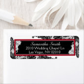 Zwart-wit Kant Bruiloft Labels (Insitu)