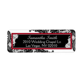 Zwart-wit Kant Bruiloft Labels