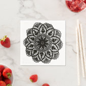 Zwart-wit  kant Doily Napkin Servet (Insitu)