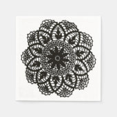 Zwart-wit  kant Doily Napkin Servet (Voorkant)
