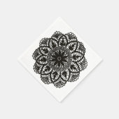 Zwart-wit  kant Doily Napkin Servet (Hoek)