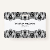 Zwart & Wit  Kant Rand Badge (Achterkant)