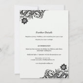 Zwart-wit kant Save The Date Invitation Kaart (Achterkant)