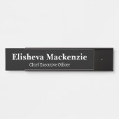 Zwart-wit Kantoor Deurteken Deurbordje (Voorkant)