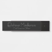 Zwart-wit Kantoor Deurteken Deurbordje (Voorkant)