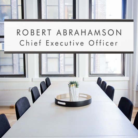 Zwart-wit Kantoor Deurtekenen Sign Deurbordje