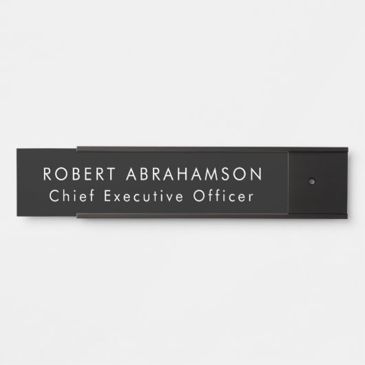 Zwart-wit Kantoor Deurtekenen Sign Deurbordje (Voorkant)