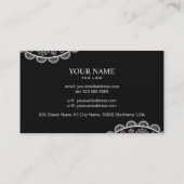 Zwart & Wit  Kantpatroon Visitekaartje (Achterkant)