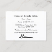 Zwart-wit kapper voor mannen en vrouwen visitekaartje (Achterkant)