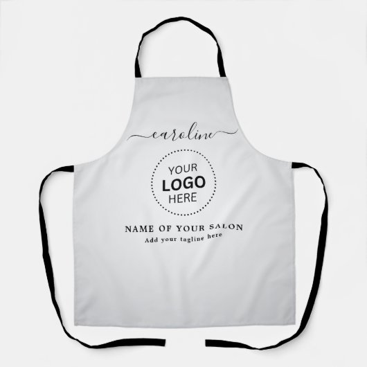 Zwart-wit kapsalon schort (Voorkant)